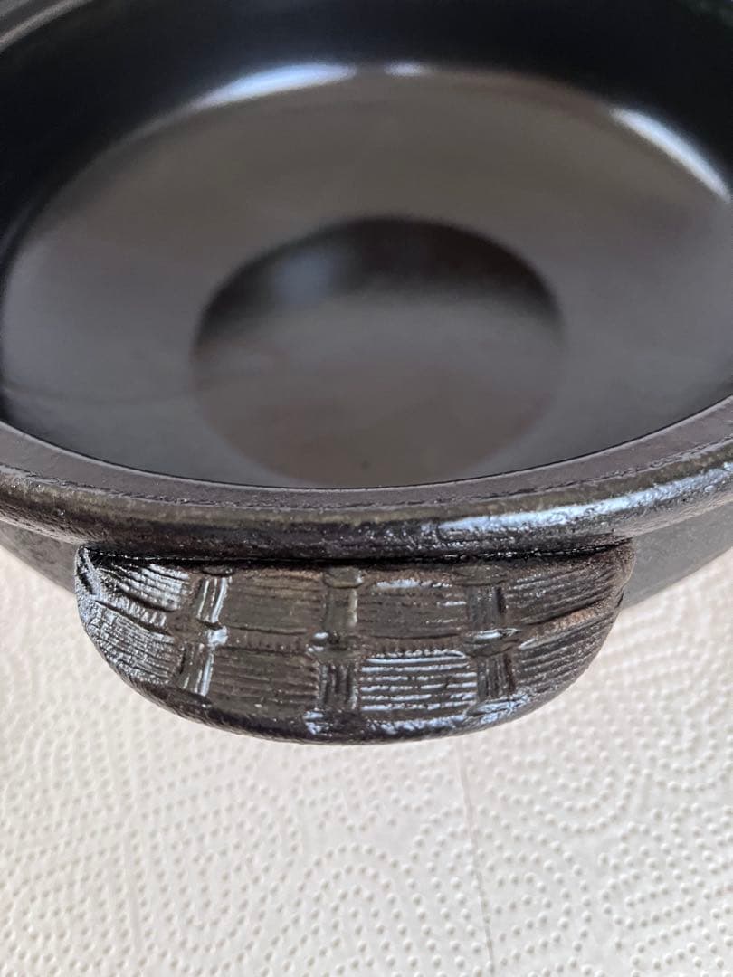 日本製 四日市萬古焼　手作り土鍋 9号　　4〜5人用　直火専用　目止め済み