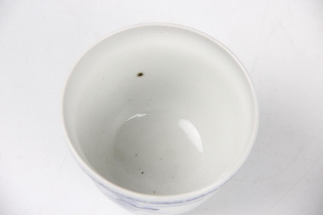 中国古美術 唐物 煎茶道具 染付　煎茶碗　盃　五客　 EY11-1