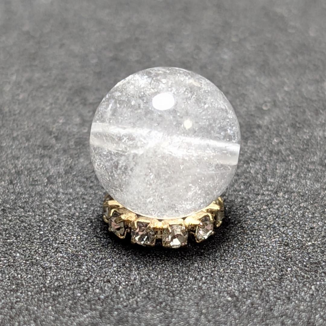 【ホエールテール】プラチナルチルクォーツ 一点物 9ミリ 1粒売り 貫通穴あり