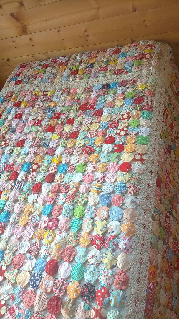 ヨーヨーキルト　フィードサック　フィードサック　メリーボンボン　ヴィンテージ