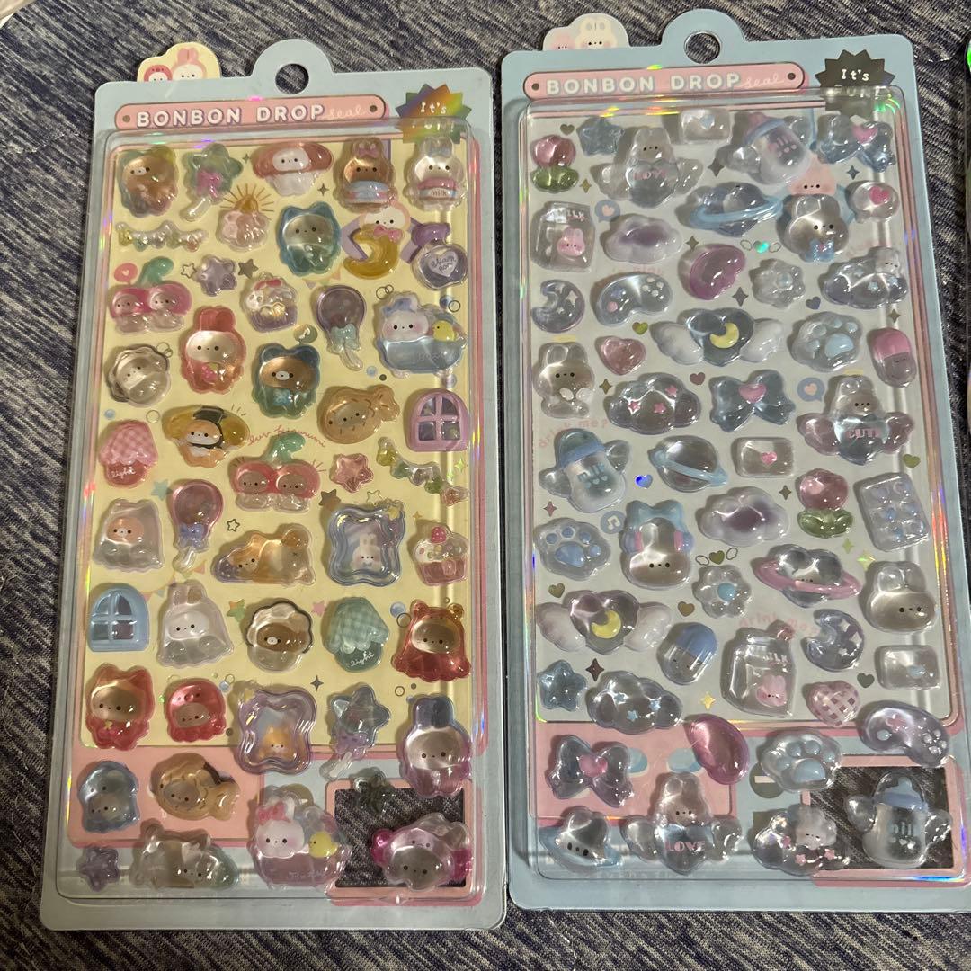 正規品　ボンボンドロップシール　オリジナル　きぐるみ　みずいろ　そらねこ
