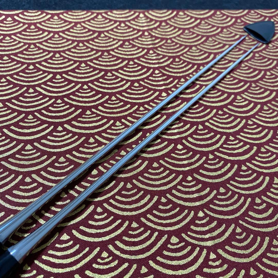 プロ用 ステンレス盛箸 210mm 水牛柄