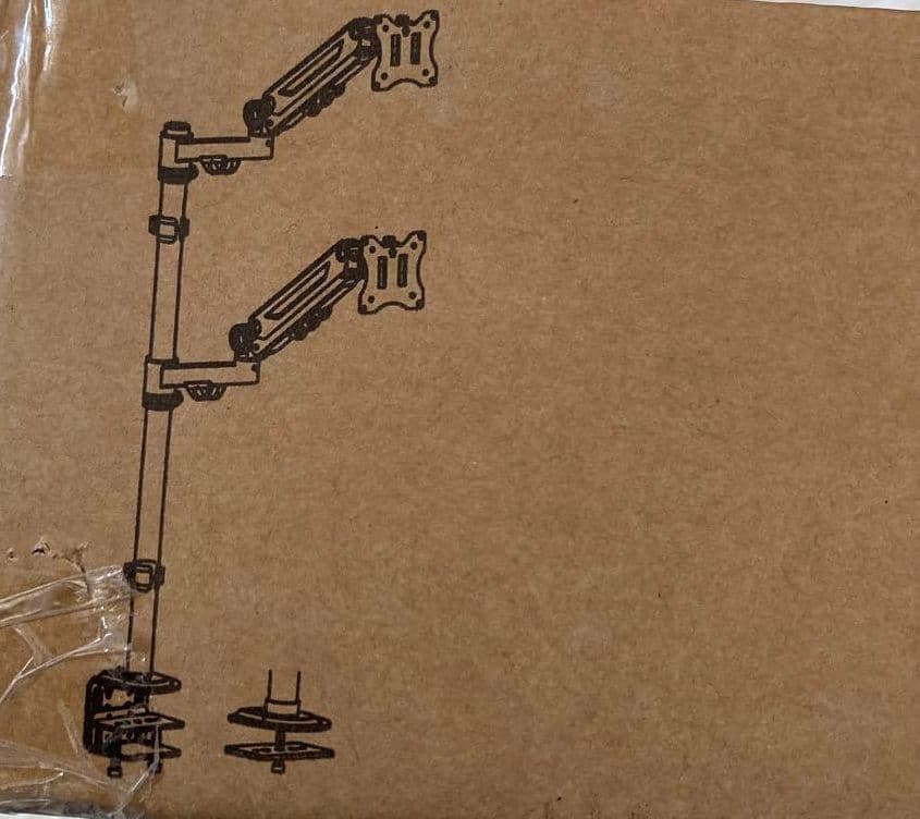 デュアル モニターアーム 上下40インチ対応　左右35インチ対応 耐荷重12kg