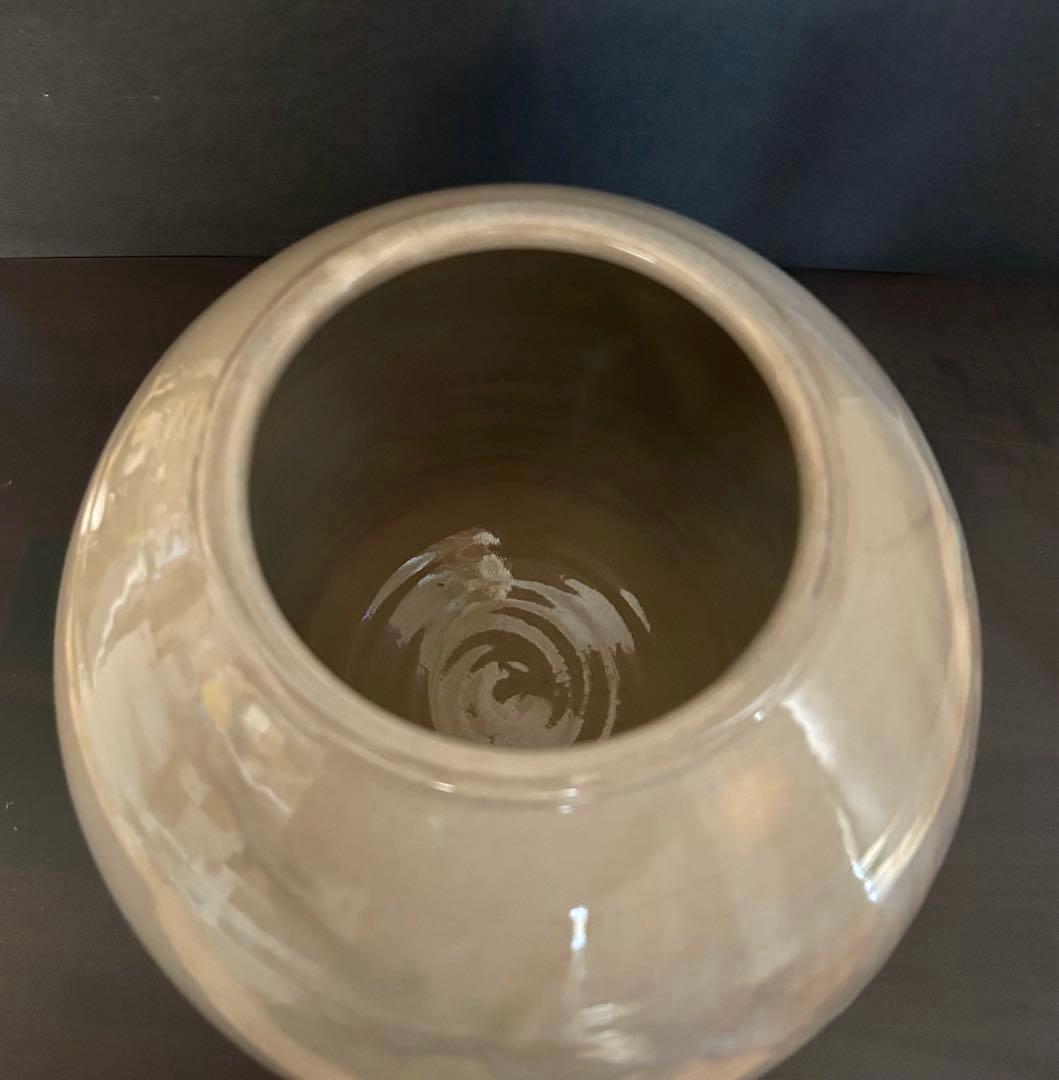 【美品／未使用】萩焼 宗家永昌庵 十三世 新庄寒山 萩焼花器／共箱　栞