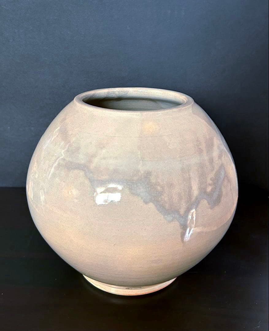 【美品／未使用】萩焼 宗家永昌庵 十三世 新庄寒山 萩焼花器／共箱　栞