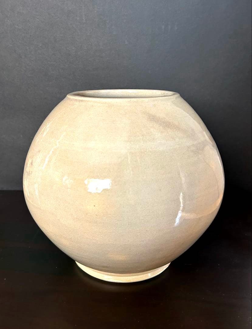 【美品／未使用】萩焼 宗家永昌庵 十三世 新庄寒山 萩焼花器／共箱　栞