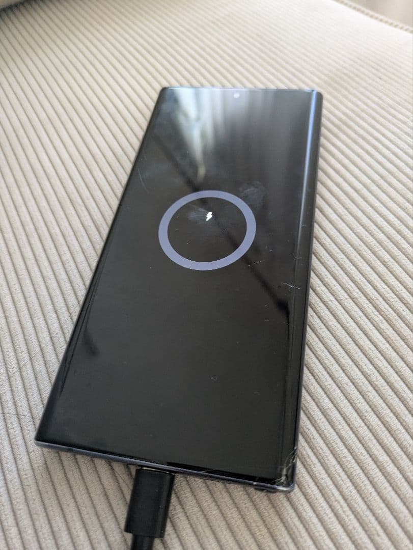 Galaxy Note 10+ ブラック 楽天モバイルで購入 完動 傷ワレあり