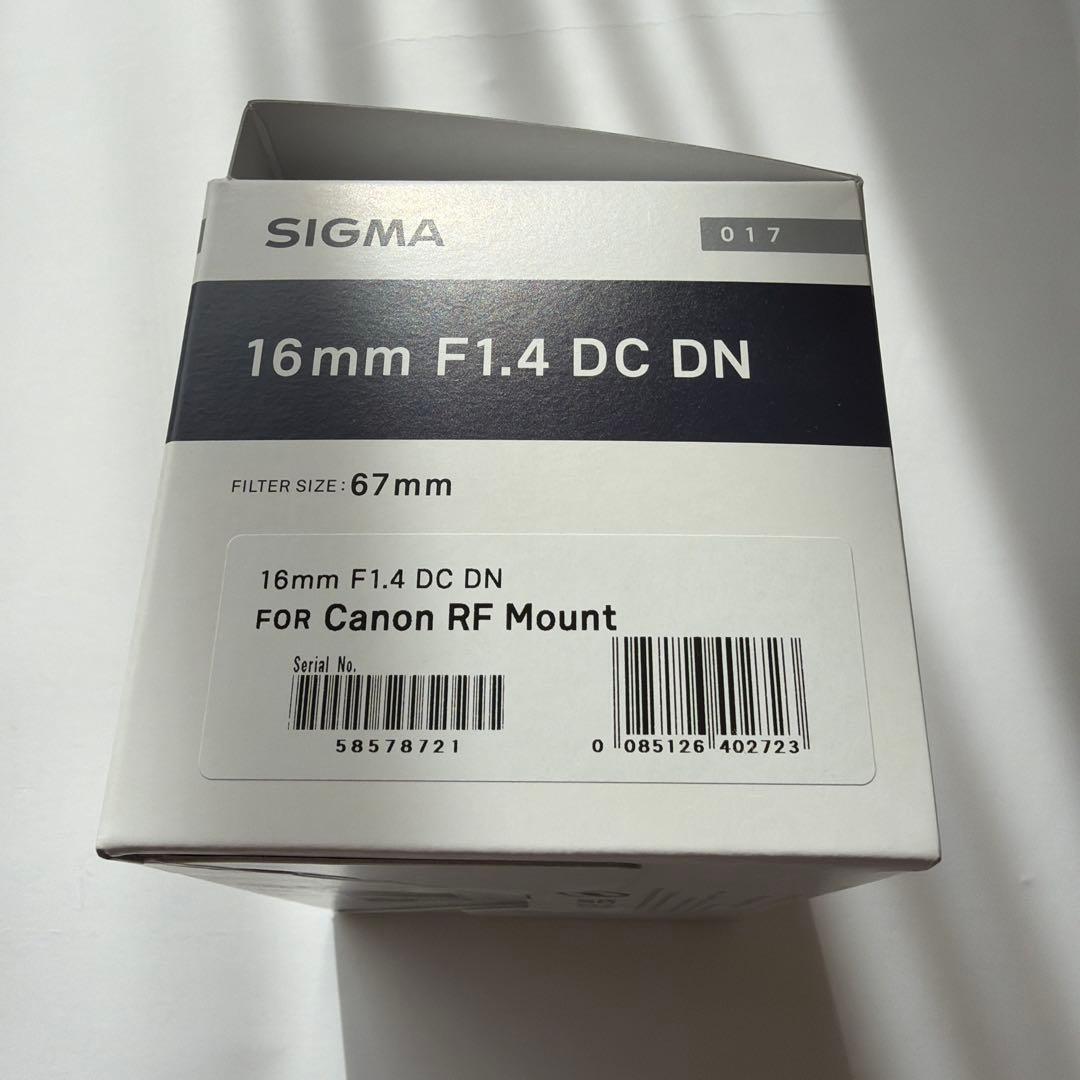 新品同様　シグマ SIGMA 16mm F1.4 DC DN キヤノンRF