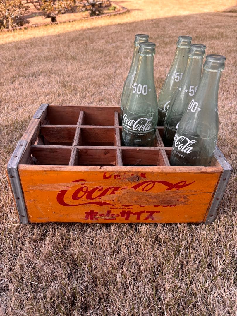 昭和レトロ コカコーラ 木箱 瓶付 ホームサイズ