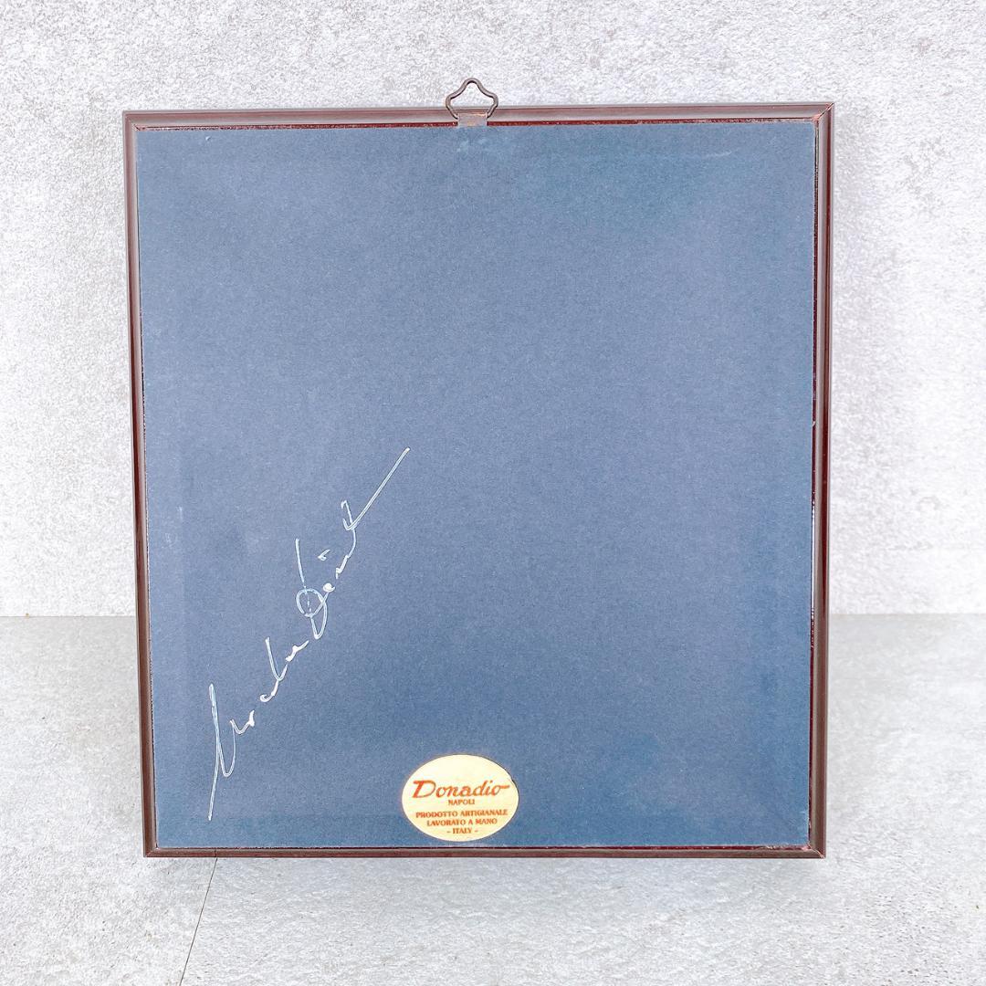 イタリア製 カメオ 額装 Donadio NAPOLI ナポリ 手彫り 壁掛け