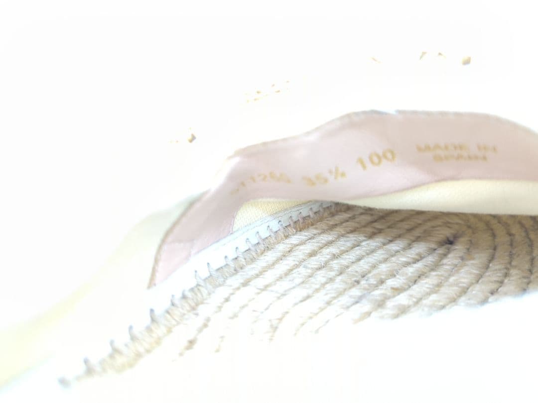 美品✨　グッチ 靴 エスパドリーユ キャンバス アイボリー　約22.5cm