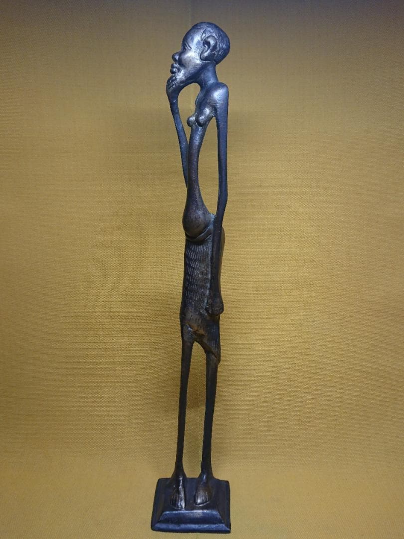 人形　銅製　ブロンズ像　彫像　置物　インテリア　工芸品　美術品　A1332