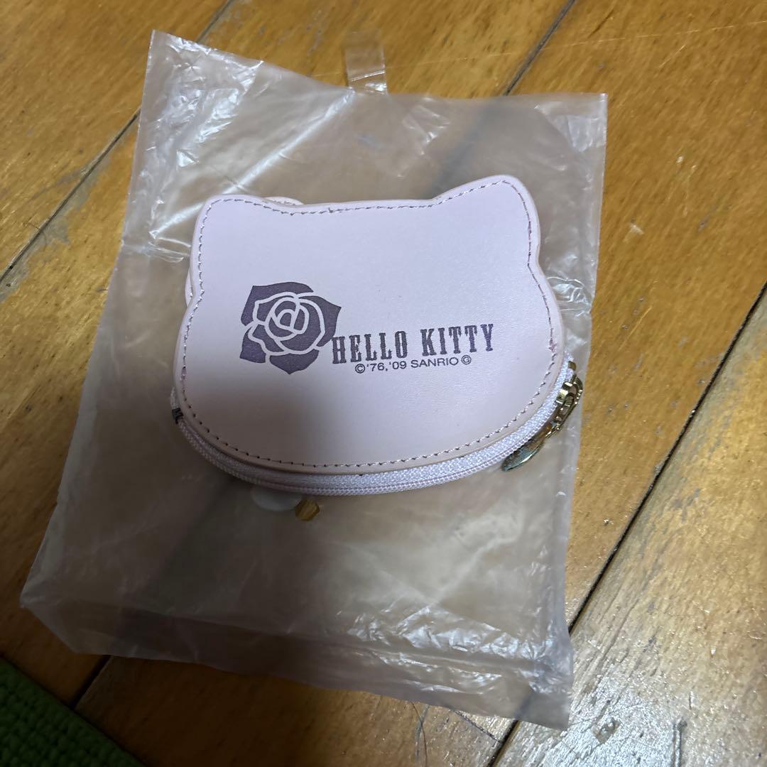 ハローキティー牛皮製小銭入レトロ未開品