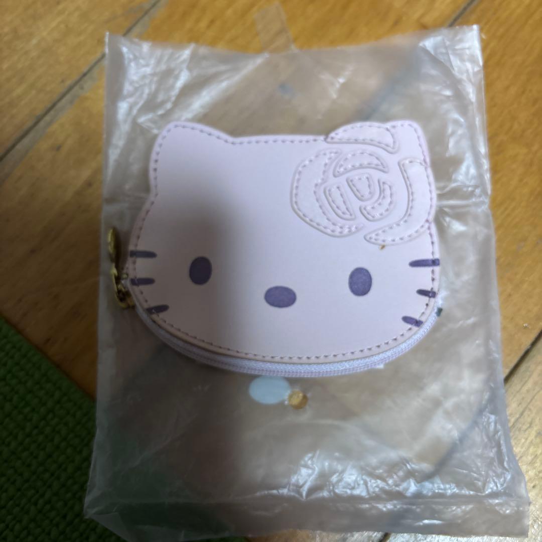 ハローキティー牛皮製小銭入レトロ未開品