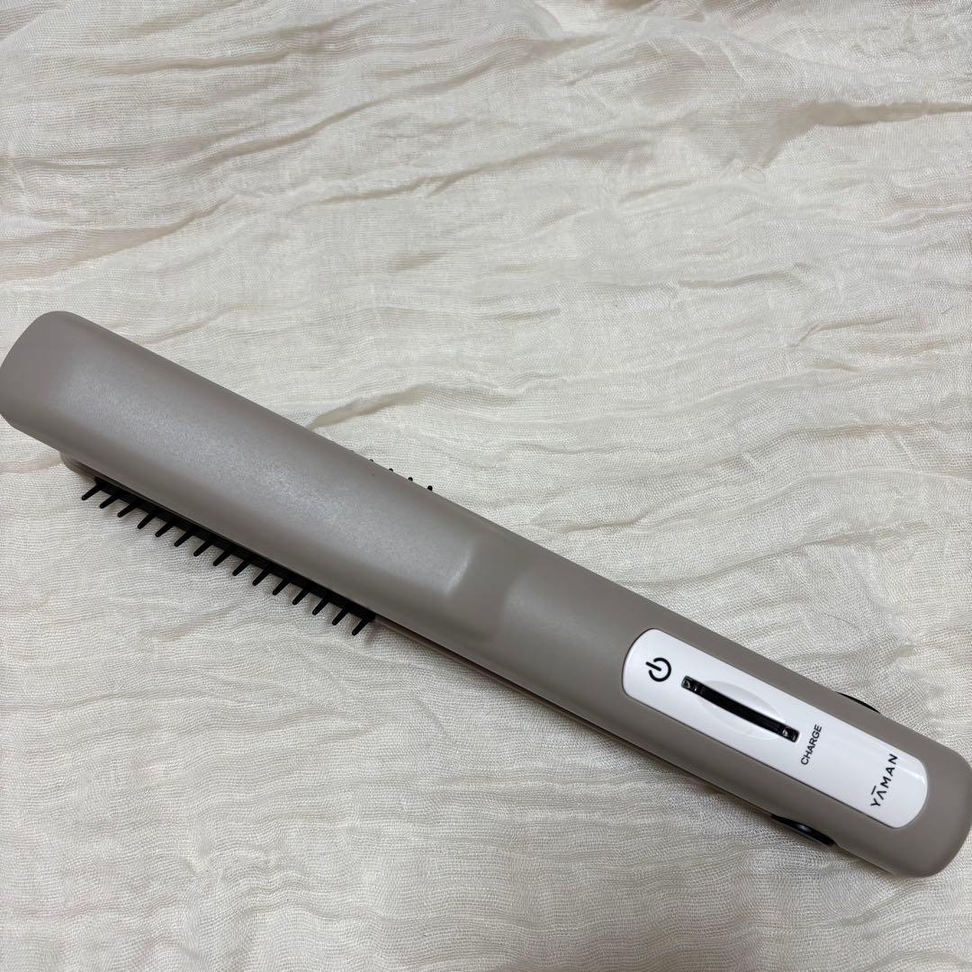 YAMAN 超音波ヘアアイロン グレージュ シャインプロ