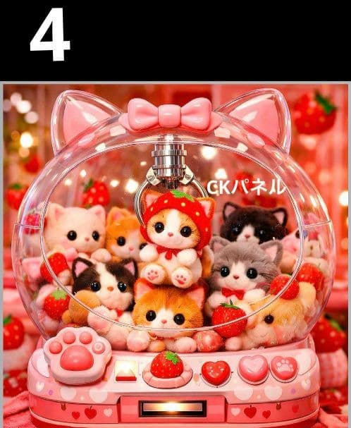 オーダーページ　ハンカチ　230 UFOキャッチャーねこ柄　ハンドメイド2/15