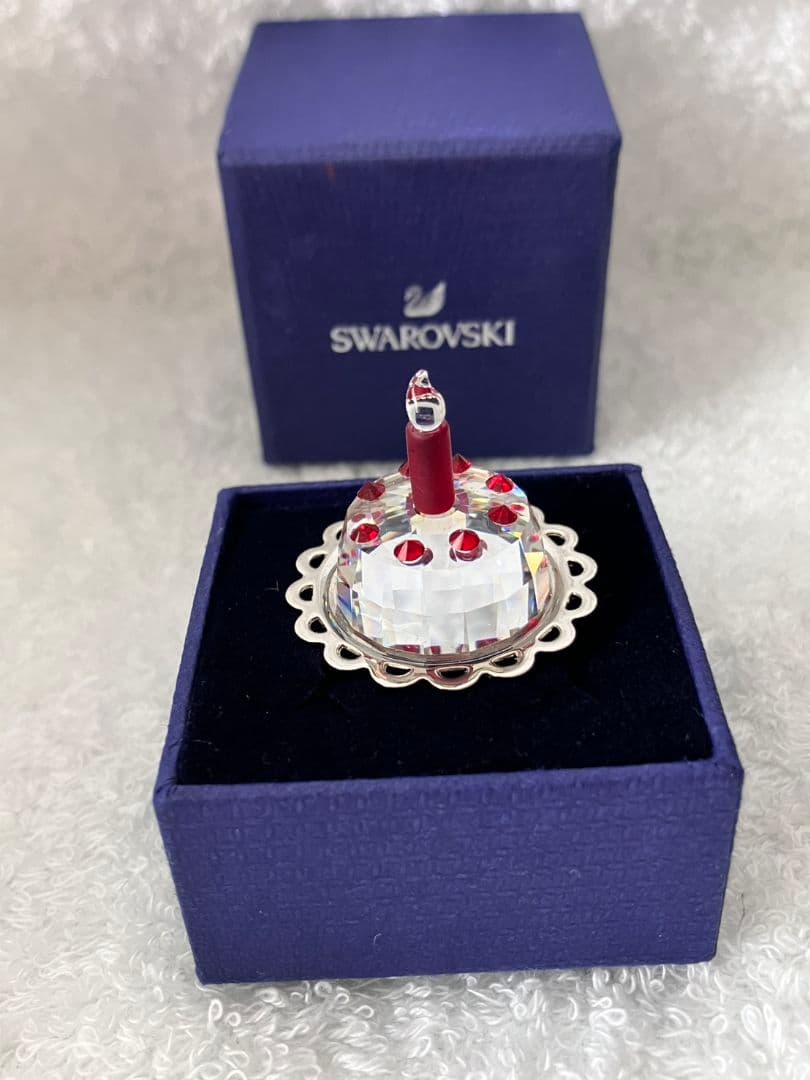 ★SWAROVSKIスワロフスキー　オブジェ　誕生日　バースデーケーキ