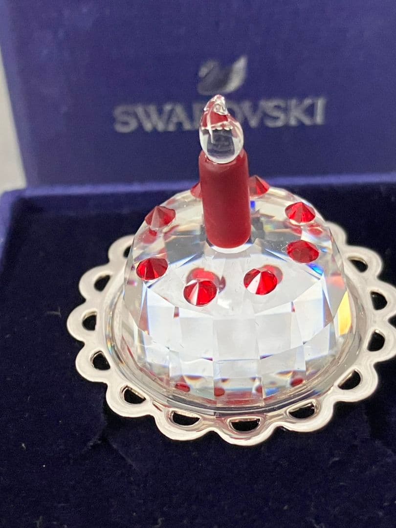 ★SWAROVSKIスワロフスキー　オブジェ　誕生日　バースデーケーキ