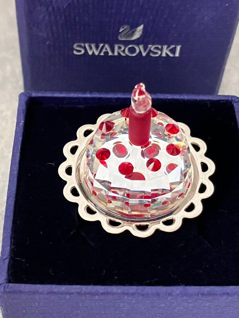 ★SWAROVSKIスワロフスキー　オブジェ　誕生日　バースデーケーキ