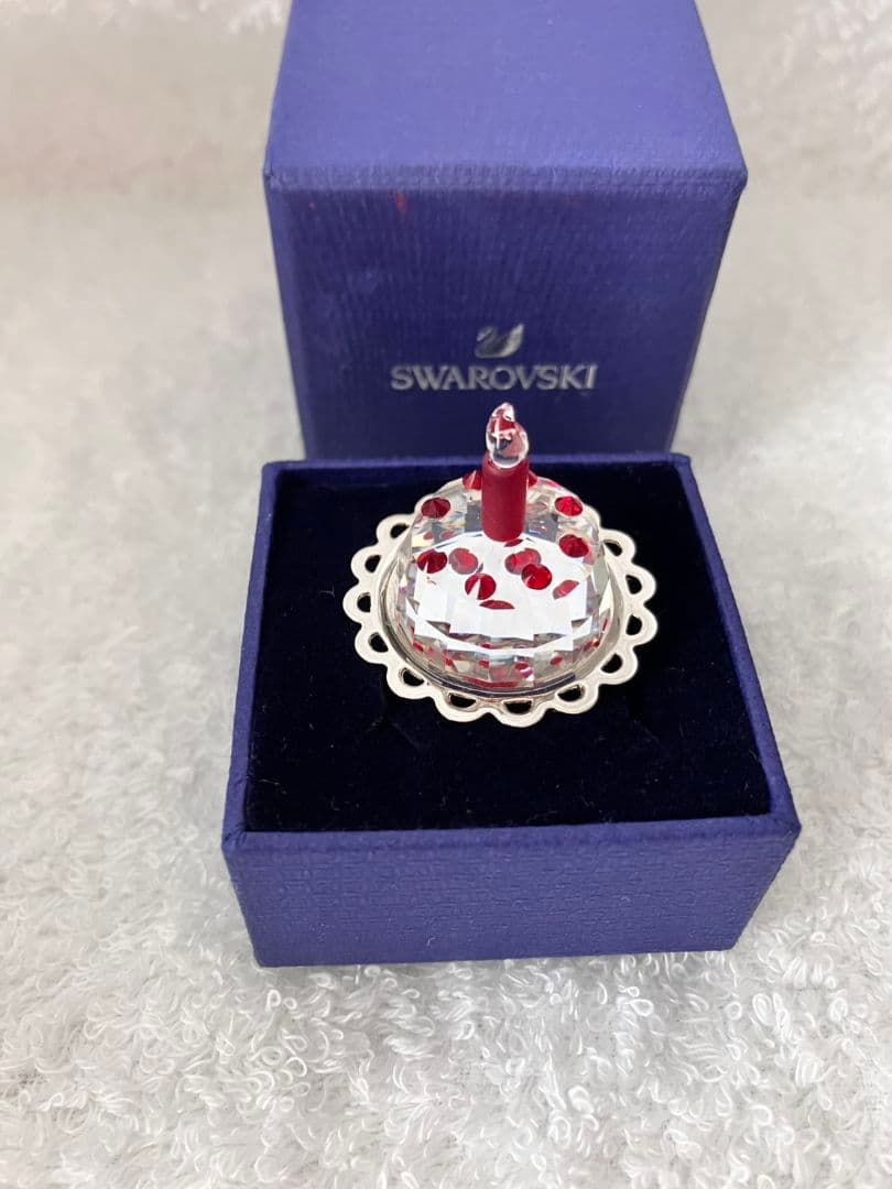 ★SWAROVSKIスワロフスキー　オブジェ　誕生日　バースデーケーキ