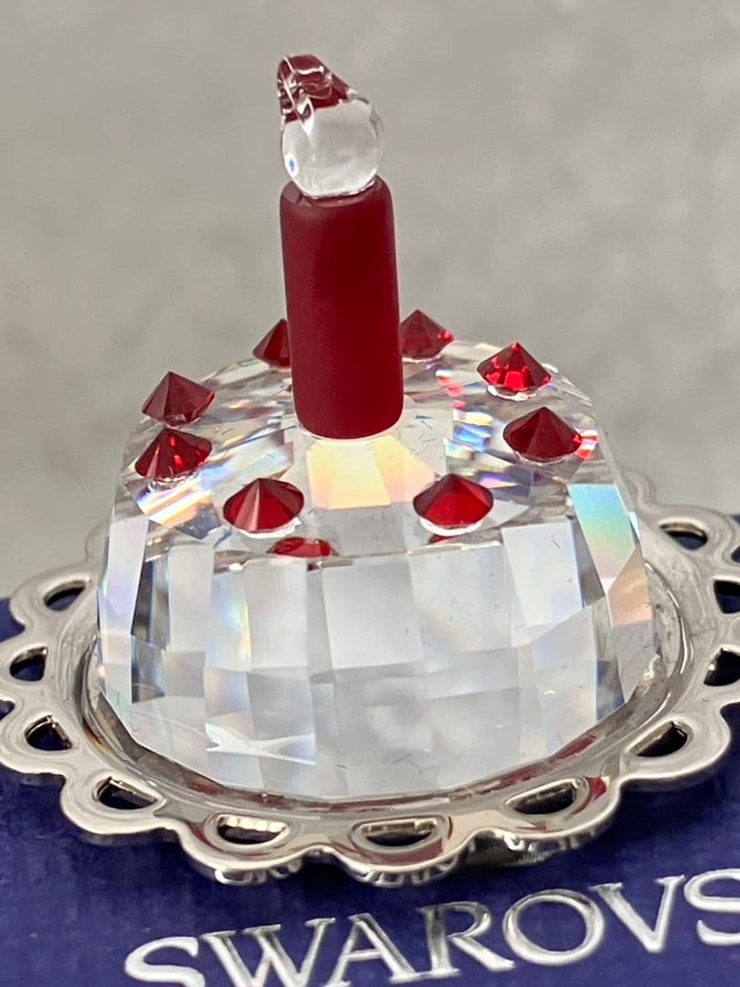★SWAROVSKIスワロフスキー　オブジェ　誕生日　バースデーケーキ
