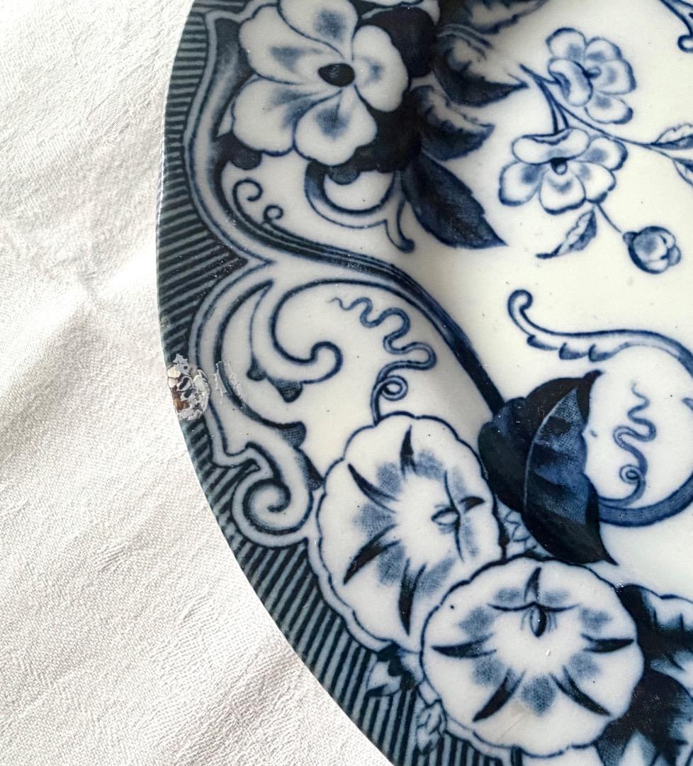 クレイユモントロー　コンポティエ　FLORA フランスアンティーク　プレート