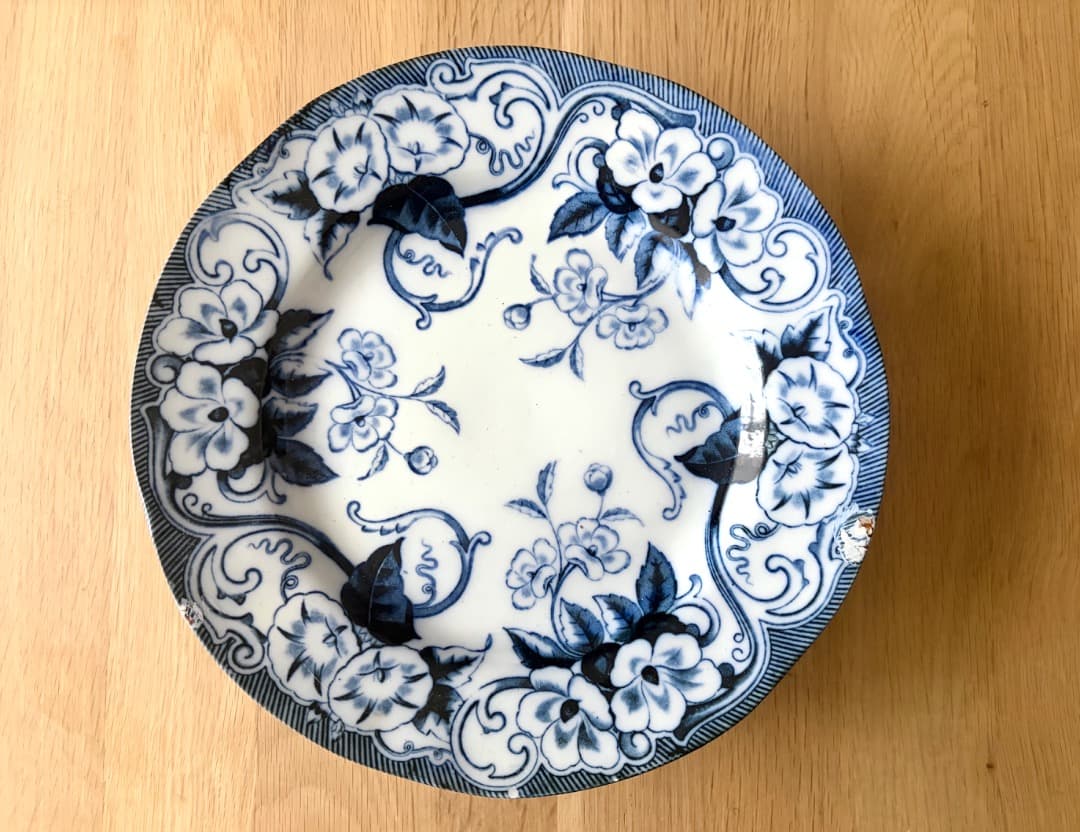 クレイユモントロー　コンポティエ　FLORA フランスアンティーク　プレート