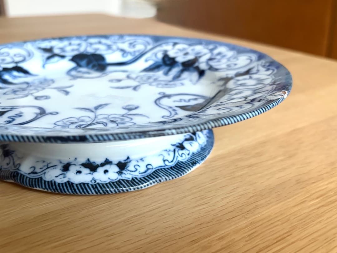 クレイユモントロー　コンポティエ　FLORA フランスアンティーク　プレート