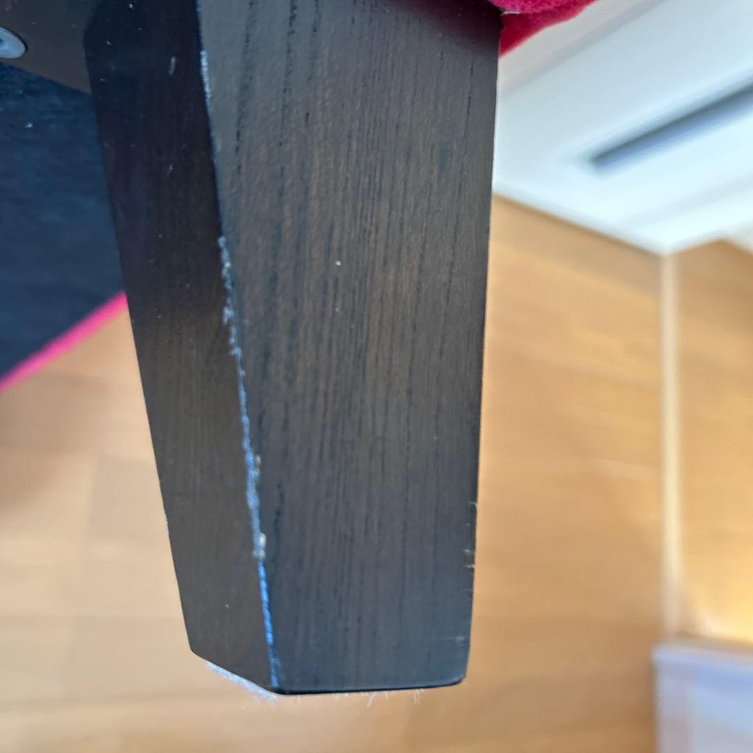 【美品】ソファ　ビロード生地2人掛け　レッド ニトリ