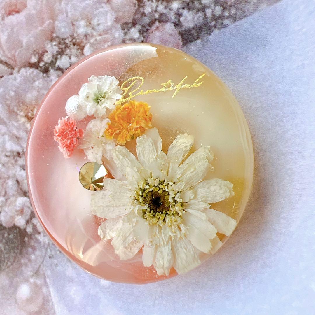 レジン ヘアゴム ドライフラワー No.857