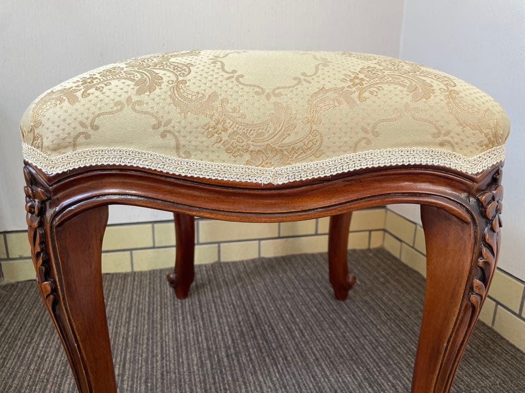 アンティーク スツール 猫脚 オットマン MADE in INDONESIA