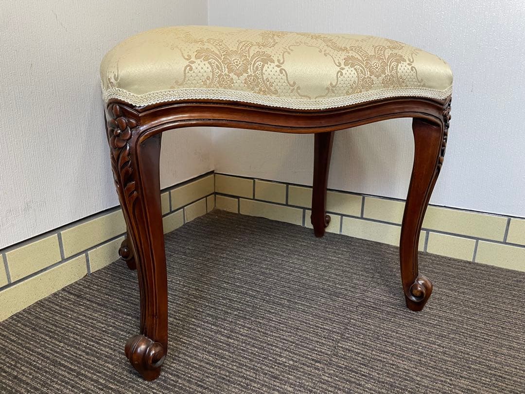 アンティーク スツール 猫脚 オットマン MADE in INDONESIA