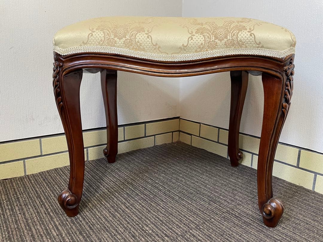 アンティーク スツール 猫脚 オットマン MADE in INDONESIA