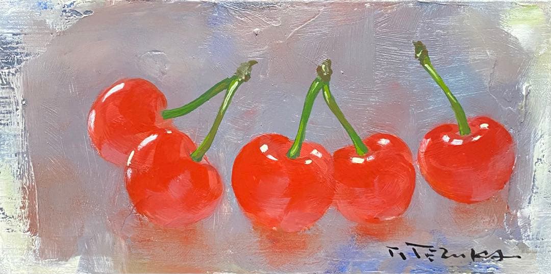 極小の油絵ミニアチュール、サイズはタバコ2〜3個分