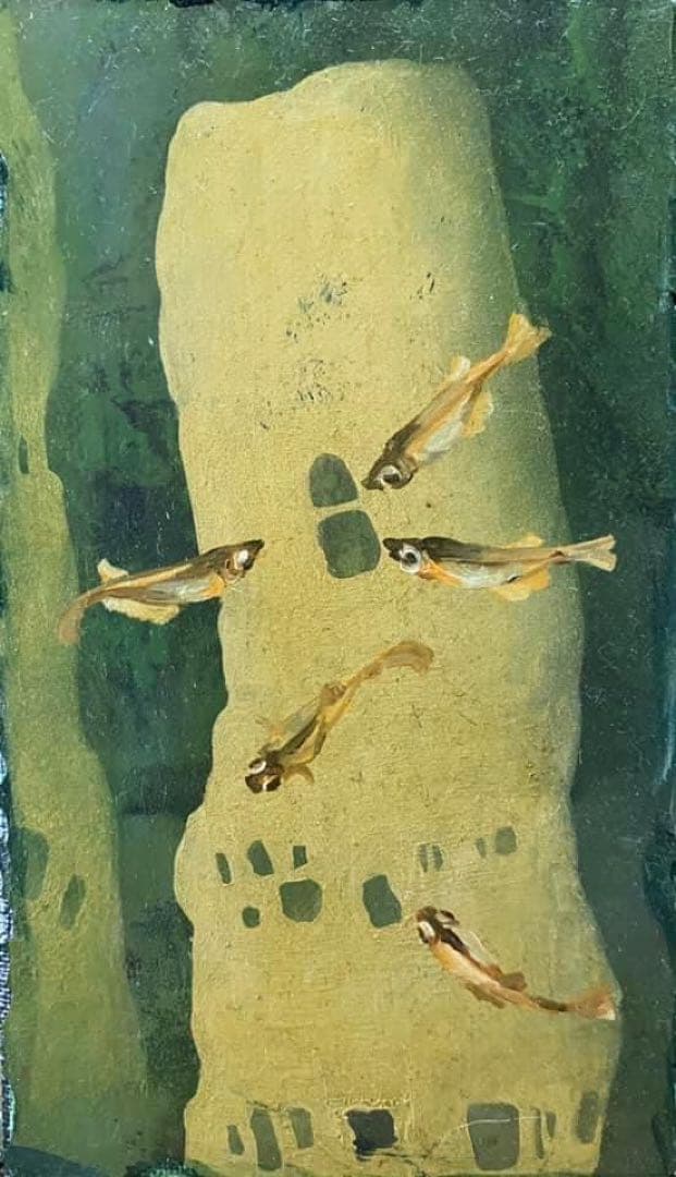 極小の油絵ミニアチュール、サイズはタバコ2〜3個分