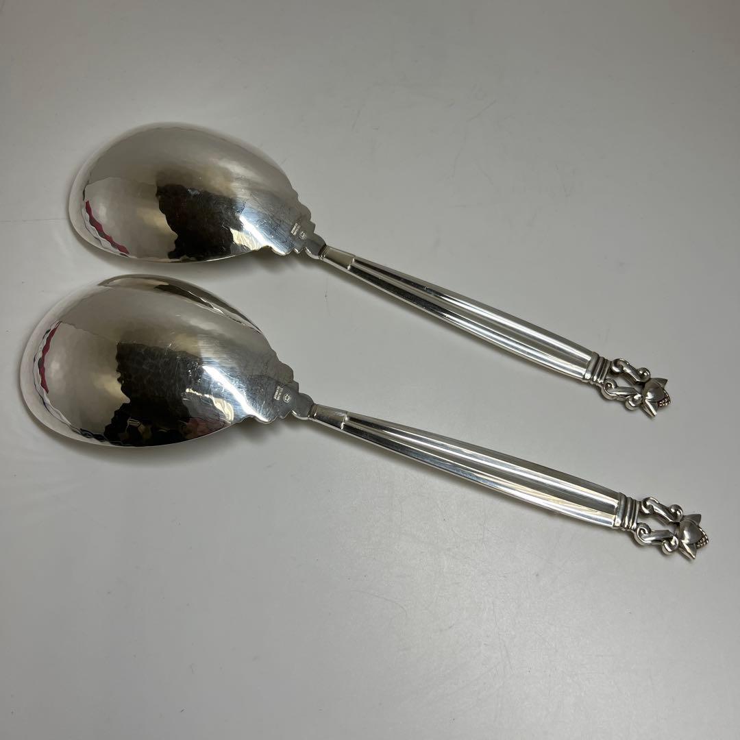 ジョージジェンセン　特大サービングスプーン2本228g東Y7-0917⭐︎2F