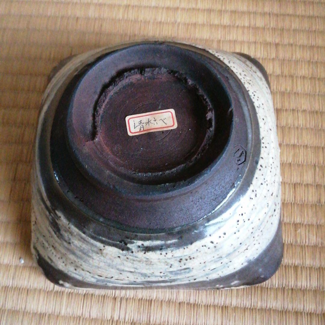 清水焼　清水六兵衛　三島手三ツ鉢　10.8〜17cm　幕末〜昭和初期