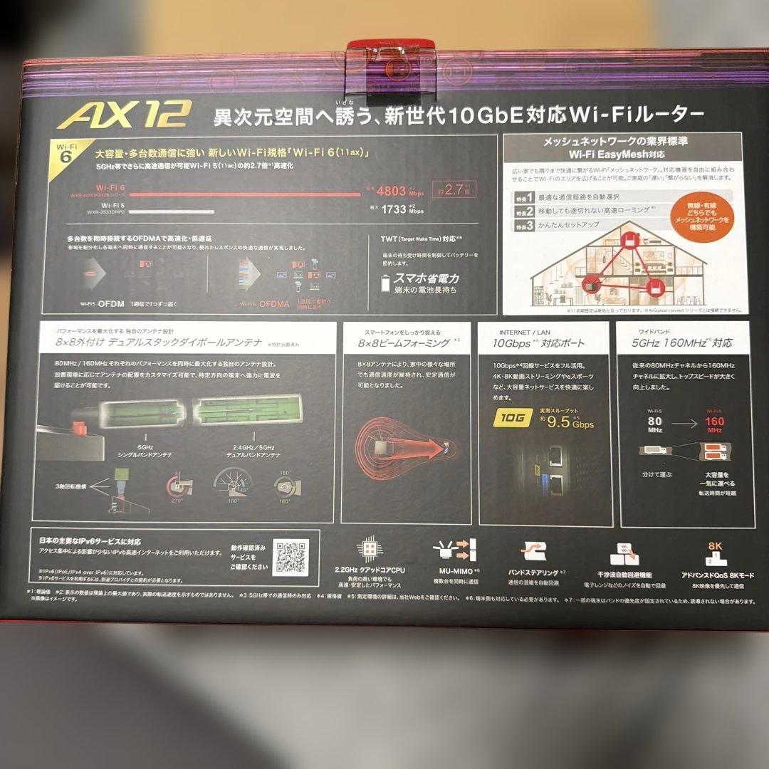 バッファロー 無線ルーター WXR6000AX12B/D