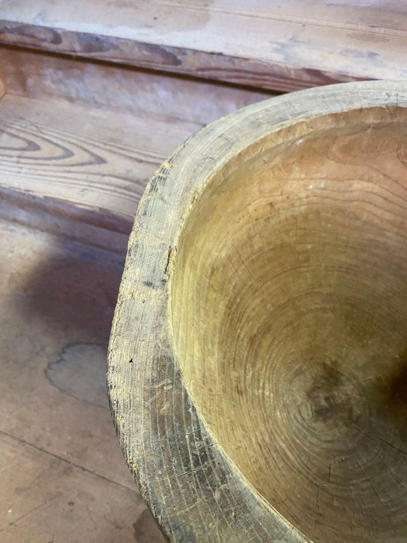 お餅つき　臼　レトロ　置物　工芸品　骨董品　インテリア　018