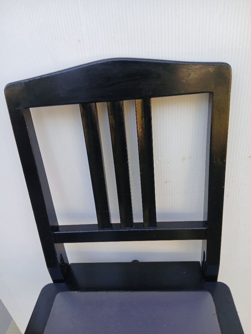 ヤマハ背もたれ付、上下調整機能付、ストッパー付ピアノ椅子、中古