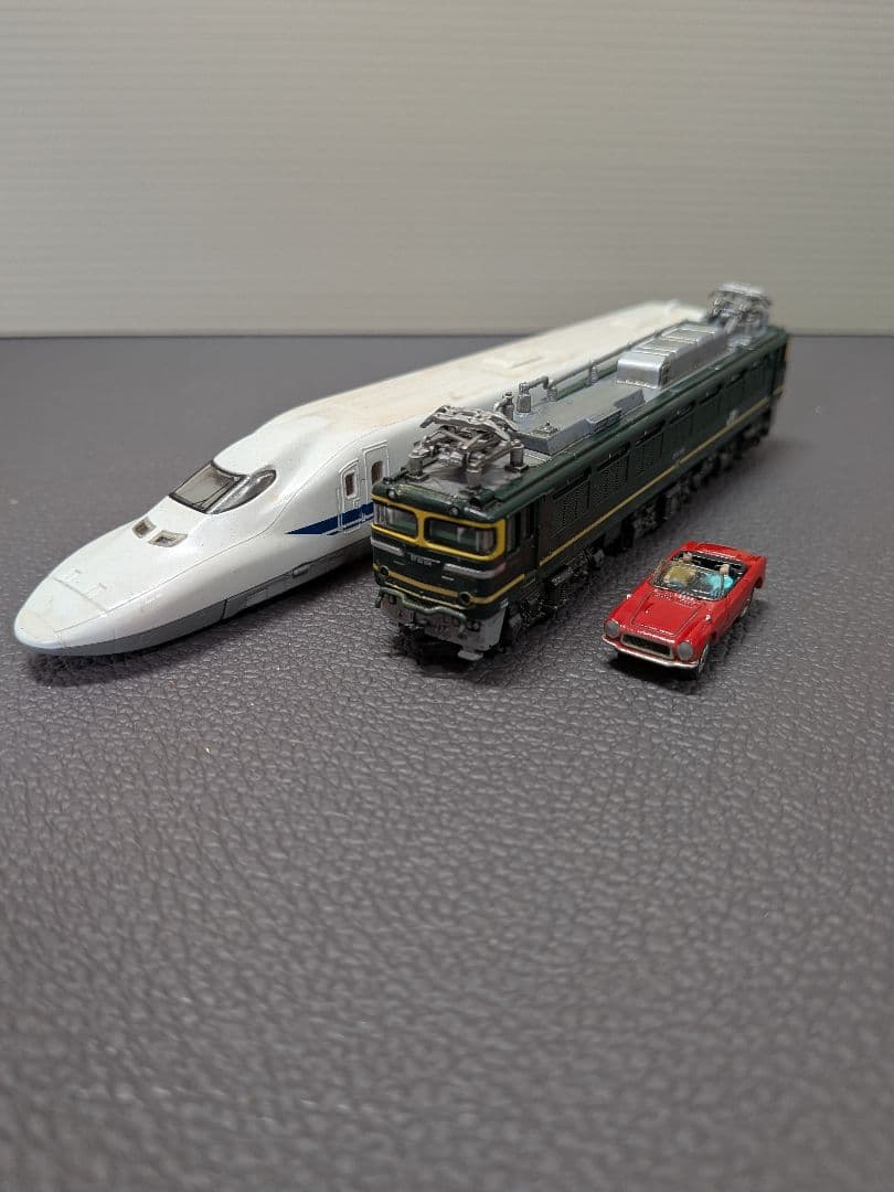 No.69鉄道Nゲージジオラマ車両2両、車、フィギュア、馬付き