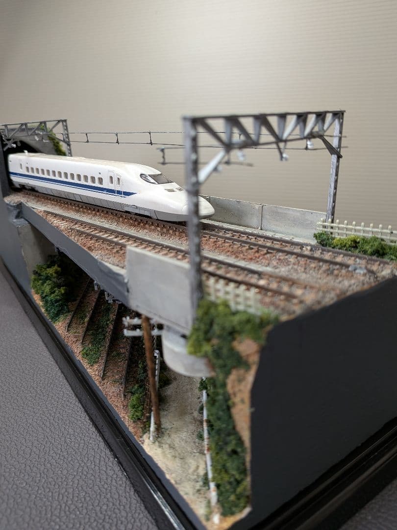 No.69鉄道Nゲージジオラマ車両2両、車、フィギュア、馬付き