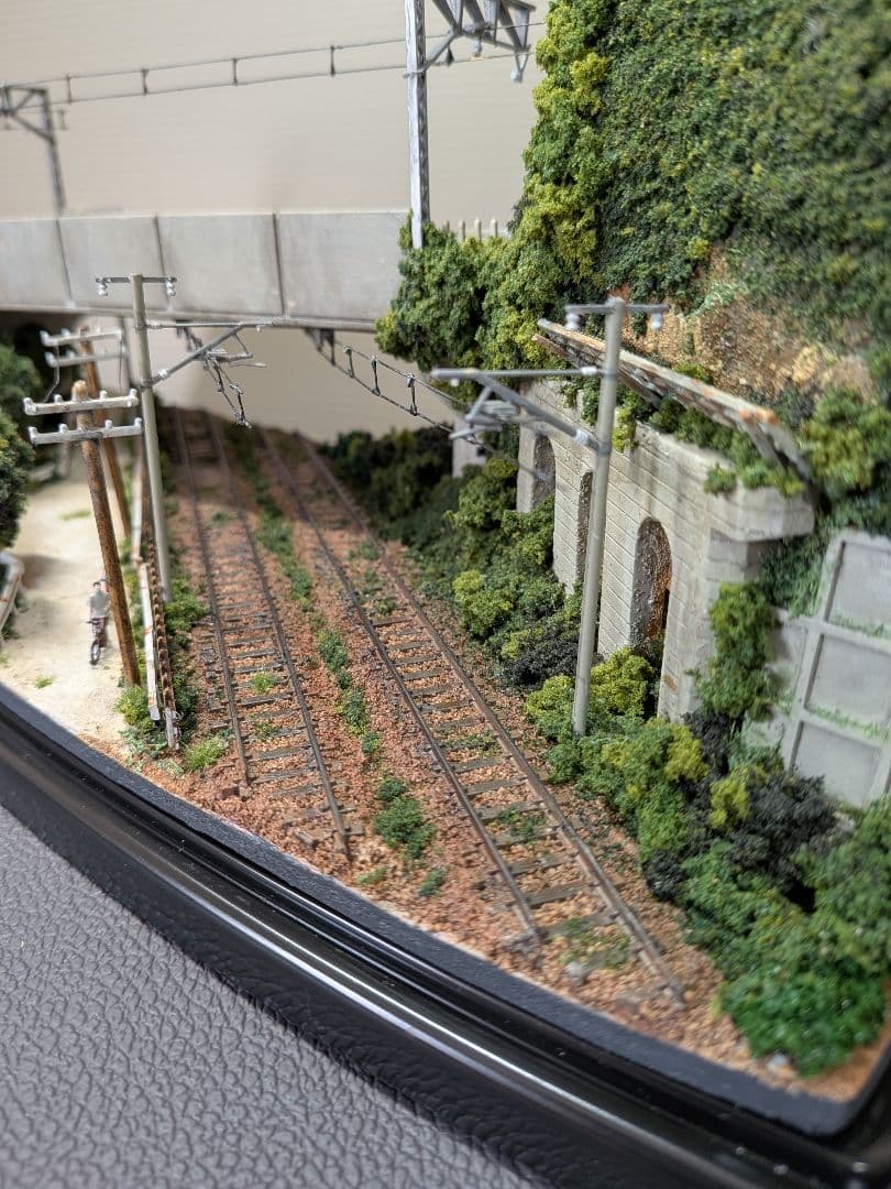 No.69鉄道Nゲージジオラマ車両2両、車、フィギュア、馬付き