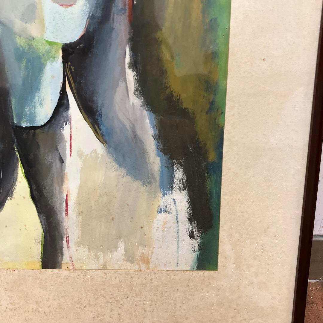 昭和レトロ 油絵 油彩画 絵画 人物画 女性画 アート 作品 美術 額装 額入り