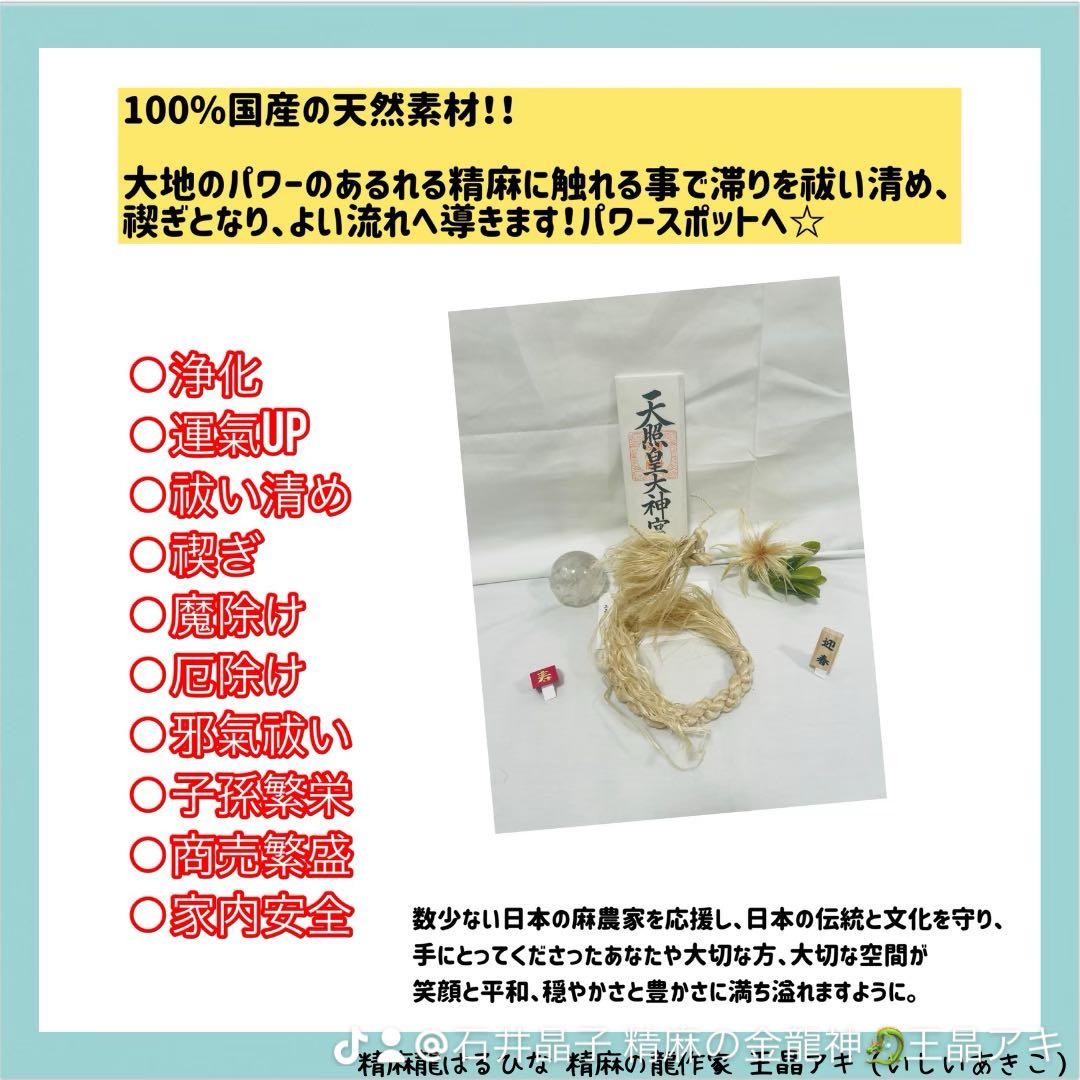 巫女おまもり 精麻蛇　巳年　金たまご絵馬（精麻の巣付き）浄化台座付き祈祷済