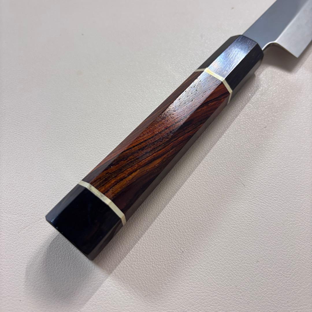 270mm 柳刃包丁 鏡面　天然木八角柄 刺身包丁 和包丁「全鋼」'.～