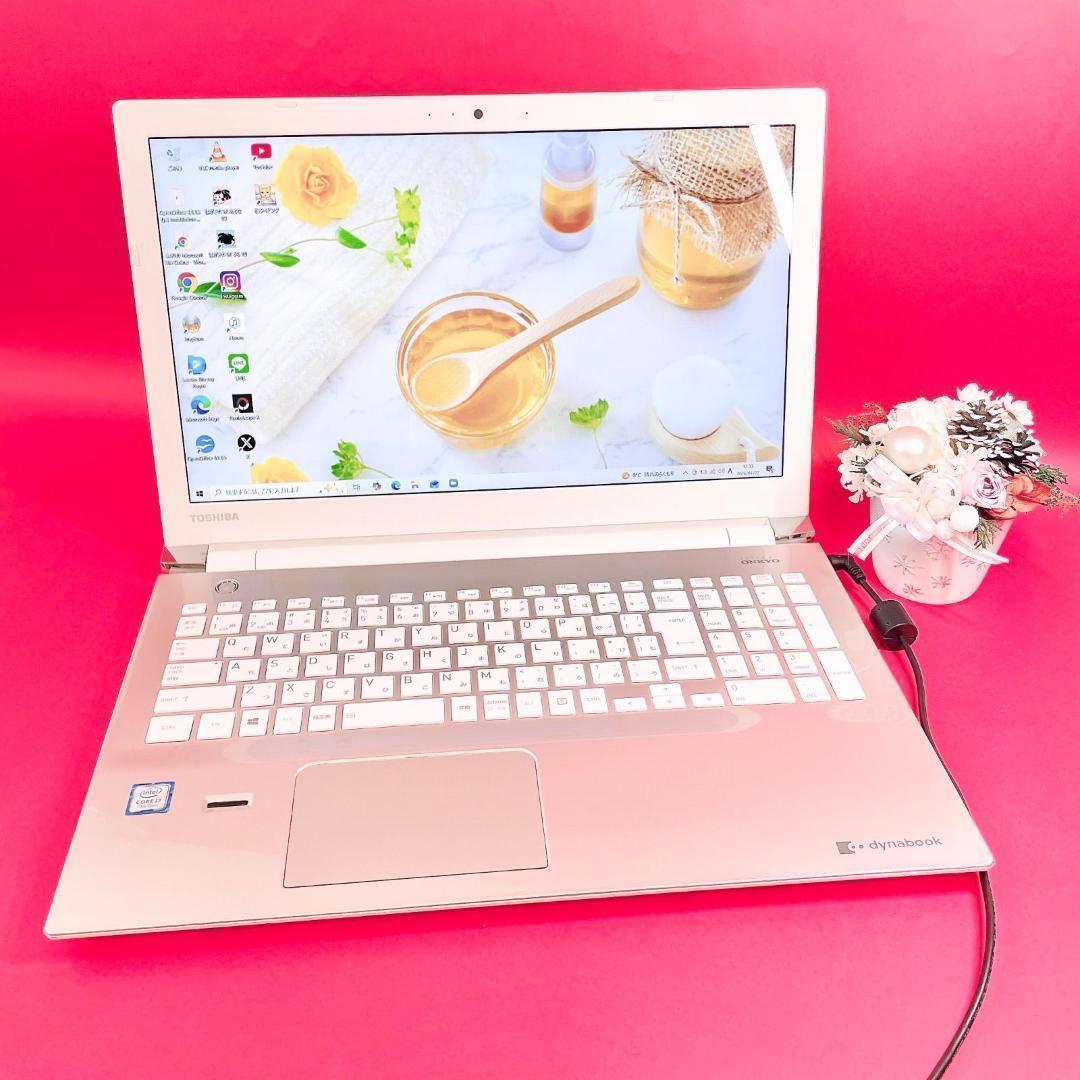 Corei7✨️ブルーレイ❣️ゴールド薄型ノートパソコン✨️SSD512GBカメラ付き