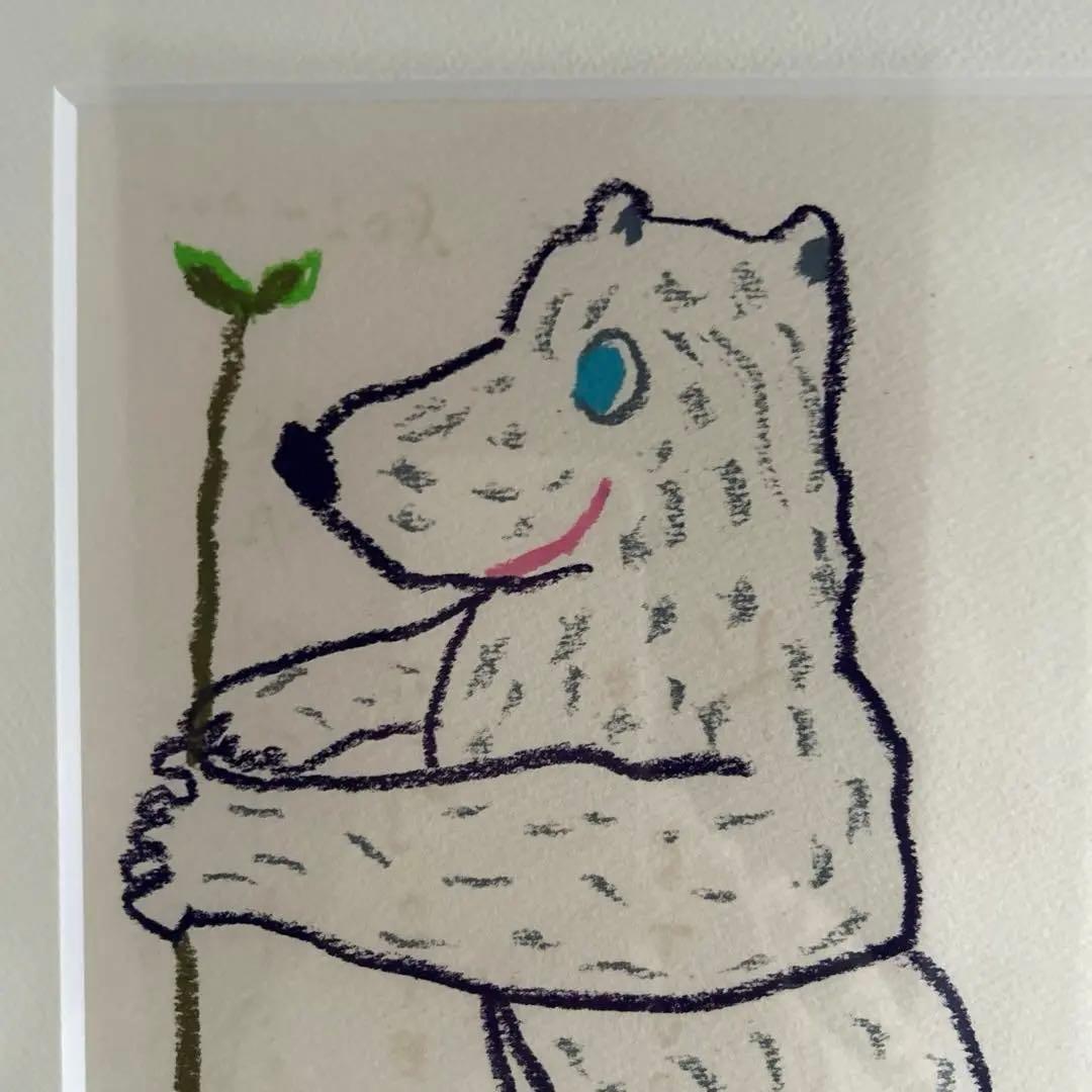 黒田征太郎　くま　クレヨン画　原画