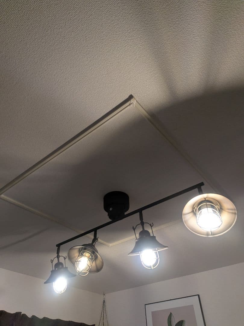 RAUTA 4灯 シーリングライト リモコン付き インダストリアル