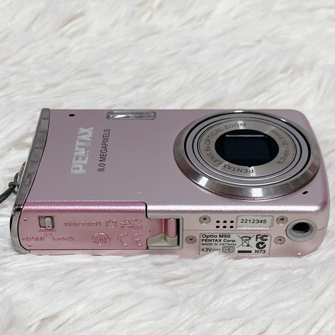 【極美品】 PENTAX ペンタックス optio M50 デジカメ ピンク